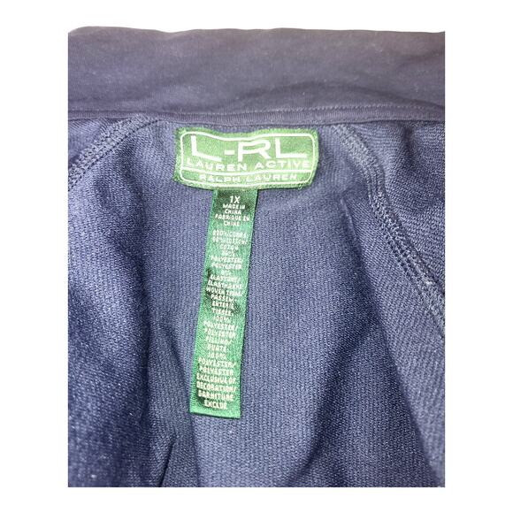 Vintage L-RL Lauren Active Women's Full Zip Quilted Jacket Equestrian Print 1X - Picture 7 of 8